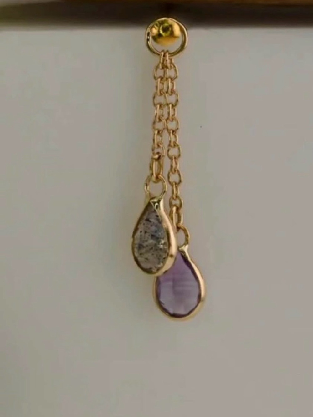 Hialeah Fine Jewelry Junto charm amethyst and labradorite